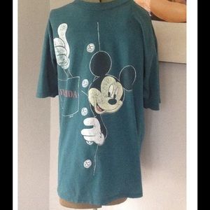 VTG 90S MICKEY MOUSE FLORIDA  USA MADE T SHIRT L